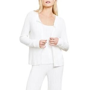 NWT! Barefoot Dreams® CozyChic® Ultra Lite® Rib in Pearl Cardigan Size Large
